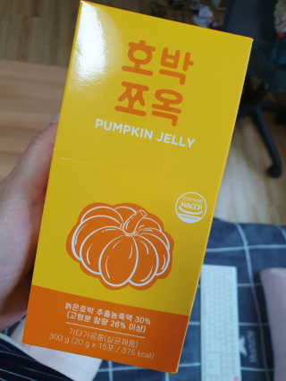 조은약초 국산 늙은 호박즙 호박쪼옥 젤리 20g x 15포 — 5점을 준 리뷰어가 2020년 8월 올린 사용 사진
