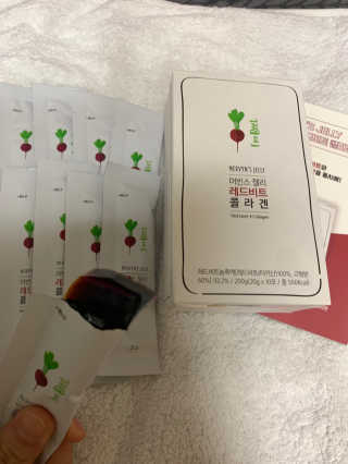 유유네이처 머빈스 젤리 레드비트 콜라겐 — 5점을 준 리뷰어가 2020년 5월 올린 사용 사진