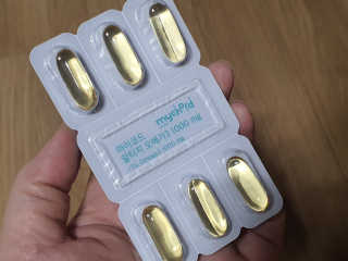 JW중외제약 마이코드 알티지 오메가3 1000 mg — 5점을 준 리뷰어가 2020년 9월 올린 사용 사진