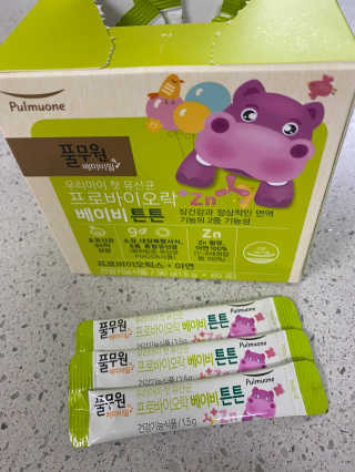 [풀무원베이비밀] 프로바이오락 베이비 튼튼 유산균 — 5점을 준 리뷰어가 2020년 9월 올린 사용 사진