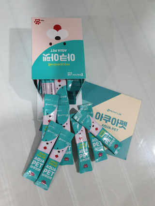 펫시랩 반려견용 액상 프리바이오틱스 아쿠아펫 — 5점을 준 리뷰어가 2020년 12월 올린 사용 사진