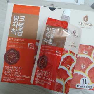 자연에온 핑크 자몽 착즙 100mL 10개입 2BOX — 5점을 준 리뷰어가 2020년 10월 올린 사용 사진