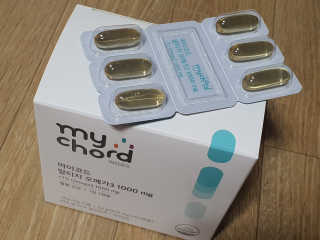JW중외제약 마이코드 알티지 오메가3 1000 mg — 5점을 준 리뷰어가 2020년 9월 올린 사용 사진