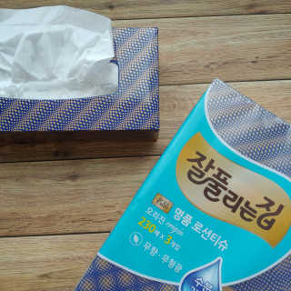 잘풀리는집 부드러운 모이스처 보습 미용 티슈 230매 — 5점을 준 리뷰어가 2020년 9월 올린 사용 사진