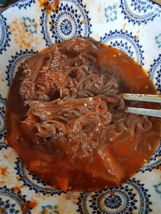 [해주냉면] 신천맛집 매운 비빔냉면 2인분 + 무절임 — 3점을 준 리뷰어가 2020년 5월 올린 사용 사진