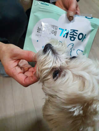 My Pet Care 천연단백질 눈건강에 개좋아 — 4점을 준 리뷰어가 2020년 12월 올린 사용 사진