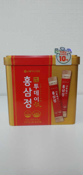 서울약사신협_투데이홍삼정_틴케이스_10g x 30포 — 5점을 준 리뷰어가 2020년 7월 올린 사용 사진