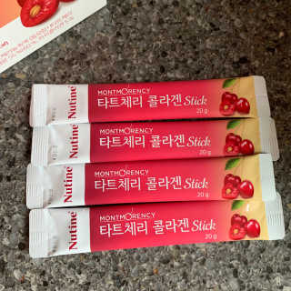 뉴틴 타트체리 콜라겐 스틱 20g X 30포 — 5점을 준 리뷰어가 2020년 8월 올린 사용 사진