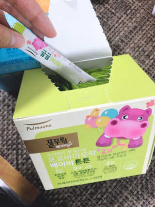 [풀무원베이비밀] 프로바이오락 베이비 유산균 SET — 5점을 준 리뷰어가 2020년 11월 올린 사용 사진