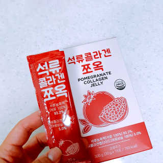 조은약초 석류콜라겐 석류즙 석류쪼옥 젤리 스틱 15포 x 20g — 5점을 준 리뷰어가 2020년 7월 올린 사용 사진