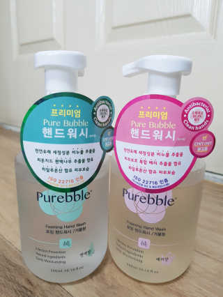 Purebble 당김없이 속촉촉_퓨어블 핸드워시 3종 [랜덤발송] — 5점을 준 리뷰어가 2020년 7월 올린 사용 사진