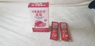 조은약초 석류콜라겐 석류즙 석류쪼옥 젤리 스틱 15포 x 20g — 4점을 준 리뷰어가 2020년 8월 올린 사용 사진