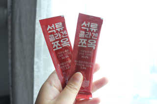 조은약초 석류콜라겐 석류즙 석류쪼옥 젤리 스틱 15포 x 20g — 5점을 준 리뷰어가 2020년 8월 올린 사용 사진