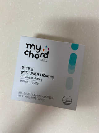 JW중외제약 마이코드 알티지 오메가3 1000 mg — 5점을 준 리뷰어가 2020년 7월 올린 사용 사진