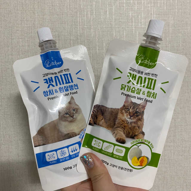 [캣시피] 고양이들의 반찬, 대용량 츄르 그린 리뷰 사진