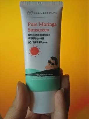 fermierpapa 모 링가 무기질 차 에센스 자외선 차단제 SPF50 + PA +++ 50g — 5점을 준 리뷰어가 2020년 12월 올린 사용 사진