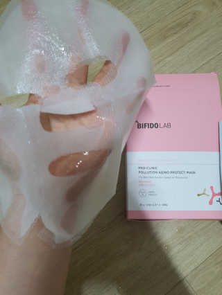 비피도랩 프로클리닉 폴루션에이징 프로텍트 마스크 — 5점을 준 리뷰어가 2020년 8월 올린 사용 사진
