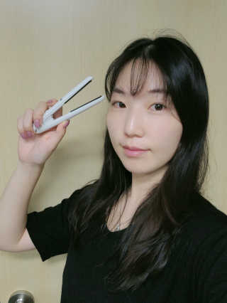 모즈헤어 휴대용 미니 고데기 — 5점을 준 리뷰어가 2020년 10월 올린 사용 사진