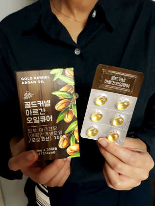 조은약초 골드 커넬 모로코 먹는 식용 아르간오일 큐어 30캡슐 — 5점을 준 리뷰어가 2020년 10월 올린 사용 사진