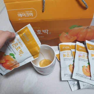 대상웰라이프 메이크미 늙은호박즙 — 5점을 준 리뷰어가 2020년 12월 올린 사용 사진