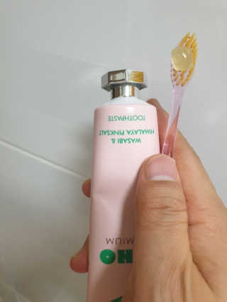 케어팟 청정치약 후치약 구취 입냄새 제거 천연치약 — 5점을 준 리뷰어가 2020년 9월 올린 사용 사진