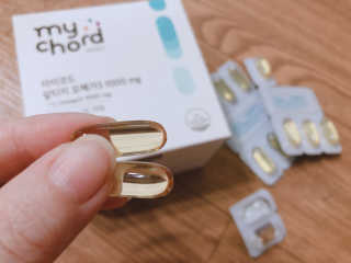 JW중외제약 마이코드 알티지 오메가3 1000 mg — 5점을 준 리뷰어가 2020년 8월 올린 사용 사진