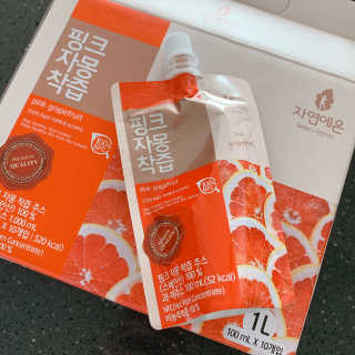 자연에온 핑크 자몽 착즙 100mL 10개입 2BOX — 4.5점을 준 리뷰어가 2020년 11월 올린 사용 사진