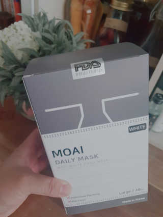 모아이 데일리 마스크 30매 개별포장 FDA등록 — 5점을 준 리뷰어가 2020년 11월 올린 사용 사진