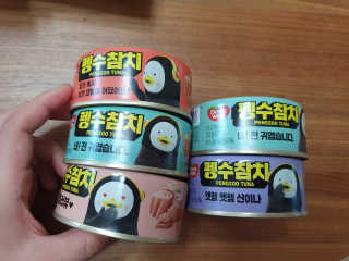 동원참치 펭수참치 — 4점을 준 리뷰어가 2020년 6월 올린 사용 사진