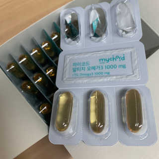 JW중외제약 마이코드 알티지 오메가3 1000 mg — 4점을 준 리뷰어가 2020년 8월 올린 사용 사진