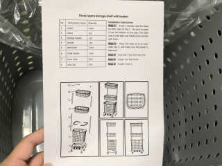 바네스데코 다용도 이동식 3단 리빙 트롤리 그레이 — 5점을 준 리뷰어가 2020년 6월 올린 사용 사진