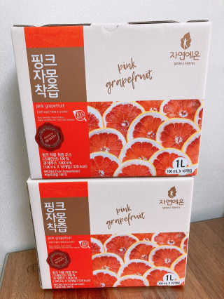 자연에온 핑크 자몽 착즙 100mL 10개입 2BOX — 5점을 준 리뷰어가 2020년 11월 올린 사용 사진