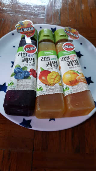 [풀무원] 리얼 과일  저지방 드레싱 240g 3종 — 4점을 준 리뷰어가 2020년 8월 올린 사용 사진