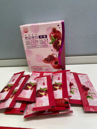 헬스업_쁘띠쁘띠석류콜라겐젤리_20g x 14포 — 5점을 준 리뷰어가 2020년 7월 올린 사용 사진