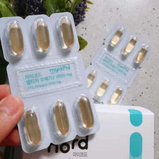 JW중외제약 마이코드 알티지 오메가3 1000 mg — 5점을 준 리뷰어가 2020년 7월 올린 사용 사진