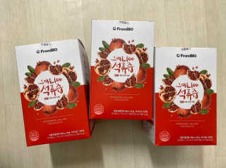 프롬바이오 오직 석류만 [그대로100 석류즙] 하루 1포로 건강하게 — 5점을 준 리뷰어가 2020년 4월 올린 사용 사진