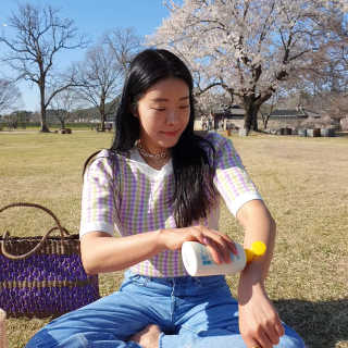더마비 에브리데이 선블록 SPF50+PA++++ — 4점을 준 리뷰어가 2020년 4월 올린 사용 사진