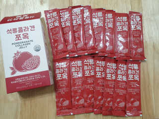 조은약초 석류콜라겐 석류즙 석류쪼옥 젤리 스틱 15포 x 20g — 5점을 준 리뷰어가 2020년 9월 올린 사용 사진