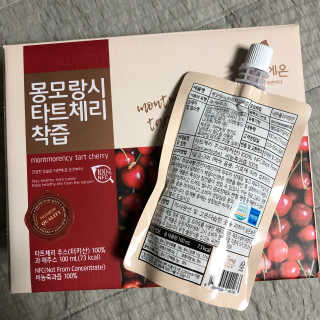 자연에온 몽모랑시 타트체리 착즙 100mL 10개입 2BOX — 5점을 준 리뷰어가 2020년 10월 올린 사용 사진