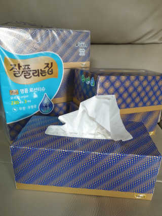 잘풀리는집 부드러운 모이스처 보습 미용 티슈 230매 — 5점을 준 리뷰어가 2020년 9월 올린 사용 사진