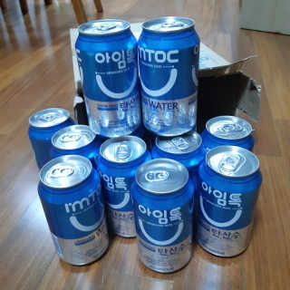 일화 아임톡 탄산수 355ml X 24캔 — 5점을 준 리뷰어가 2020년 4월 올린 사용 사진