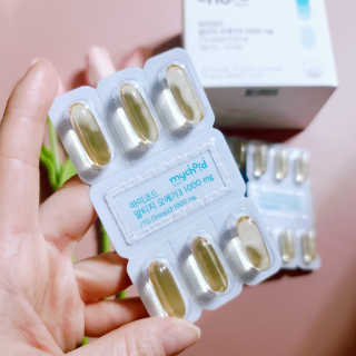 JW중외제약 마이코드 알티지 오메가3 1000 mg — 5점을 준 리뷰어가 2020년 9월 올린 사용 사진