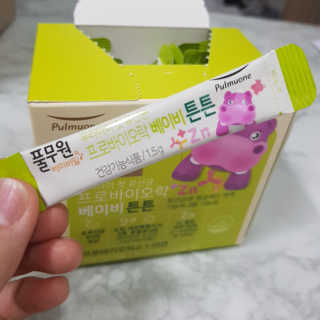[풀무원베이비밀] 프로바이오락 베이비 튼튼 유산균 — 5점을 준 리뷰어가 2020년 8월 올린 사용 사진