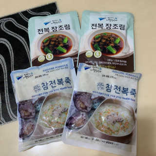 바다는다웰빙이다 완도사랑 전복죽 250g - 2팩 + 전복장조림 2팩 — 3.5점을 준 리뷰어가 2020년 8월 올린 사용 사진