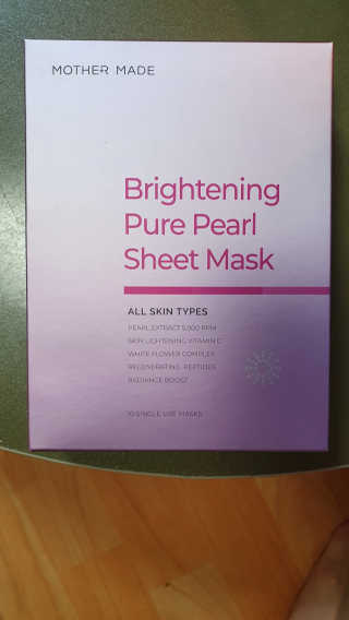 [마더메이드] 브라이트닝 퓨어 진주 마스크 10매입_K — 5점을 준 리뷰어가 2020년 9월 올린 사용 사진