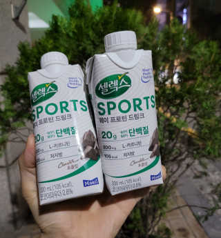 셀렉스스포츠 셀렉스 스포츠 드링크 초콜릿 _ 330ml x 12팩 — 5점을 준 리뷰어가 2020년 11월 올린 사용 사진
