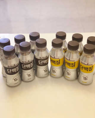 닥터유드링크 단백질 초코맛 and 바나나맛 — 4.5점을 준 리뷰어가 2020년 8월 올린 사용 사진