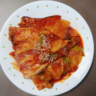 미정이네 코다리찜 [미정이네] 코다리찜 간편식 요리키트 — 5점을 준 리뷰어가 2020년 4월 올린 사용 사진