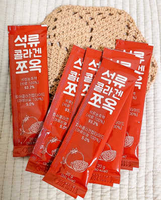 조은약초 석류콜라겐 석류즙 석류쪼옥 젤리 스틱 15포 x 20g — 5점을 준 리뷰어가 2020년 9월 올린 사용 사진