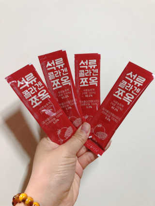 조은약초 석류콜라겐 석류즙 석류쪼옥 젤리 스틱 15포 x 20g — 5점을 준 리뷰어가 2020년 7월 올린 사용 사진